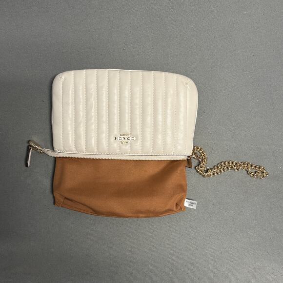 Coach Nolita 19 With Chain With Linear Quilting Chalk‎ White - Picture 12 of 16